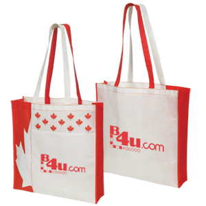 NW6768
	-NON WOVEN CANADA TOTE
	-White and Red